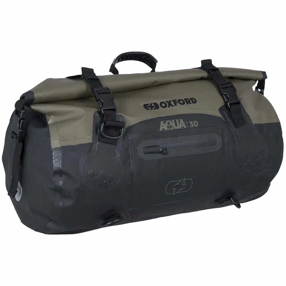 Oxford Aqua T-30 Roll Bag - Khaki/Black - Image 9
