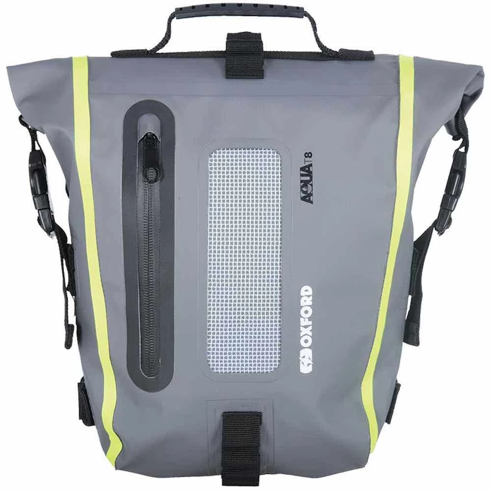 Oxford Aqua T8 Tail Bag - Black/Grey/Fluo
