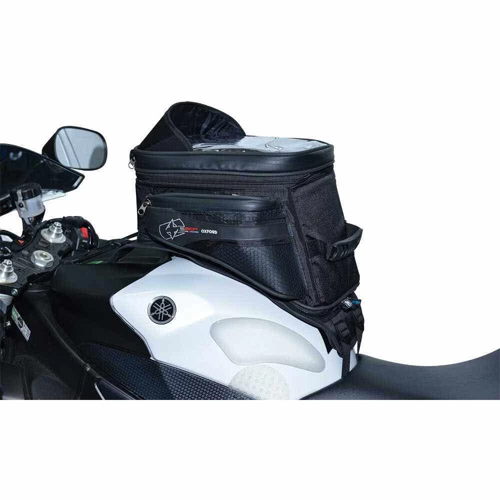Oxford S20R Adventure Strap On Tank Bag - Black - Image 7